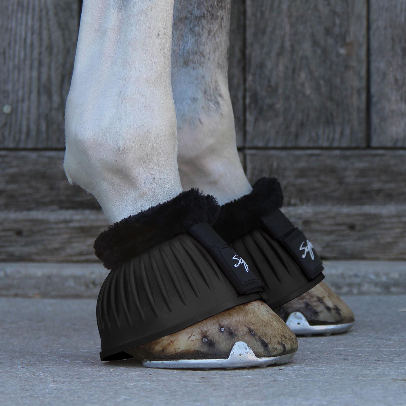 Supra 210 Fur Topped Ribbed Bell Boots W/ Velcro