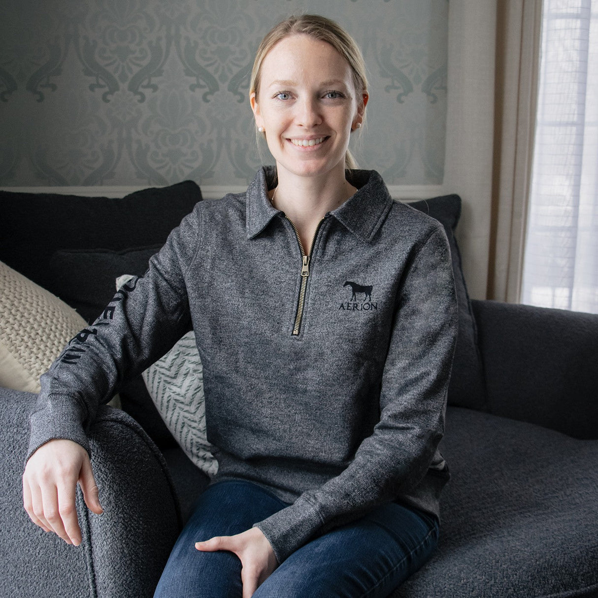 Aerion Equestrian Quarter Zip Polo Sweatshirt