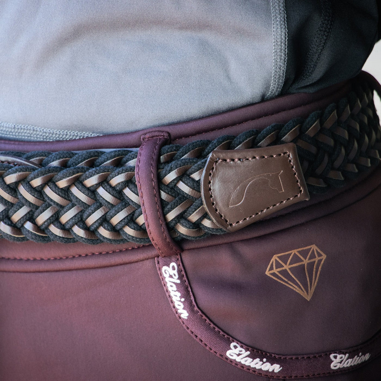 Cinto Braided Leather & Rope Belt