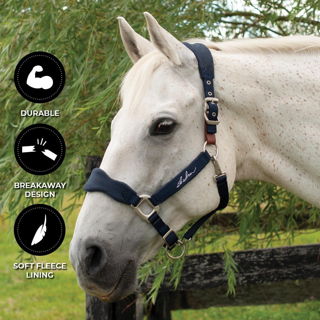 Shedrow Breakaway Halter W/ Fleece
