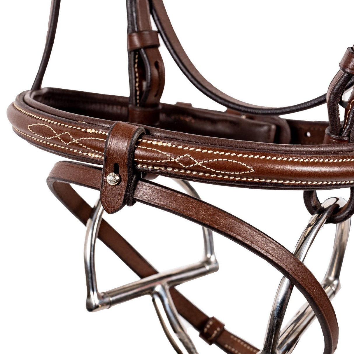 Val du Bois Padded Fancy Stitched Bridle W/ Removable Flash