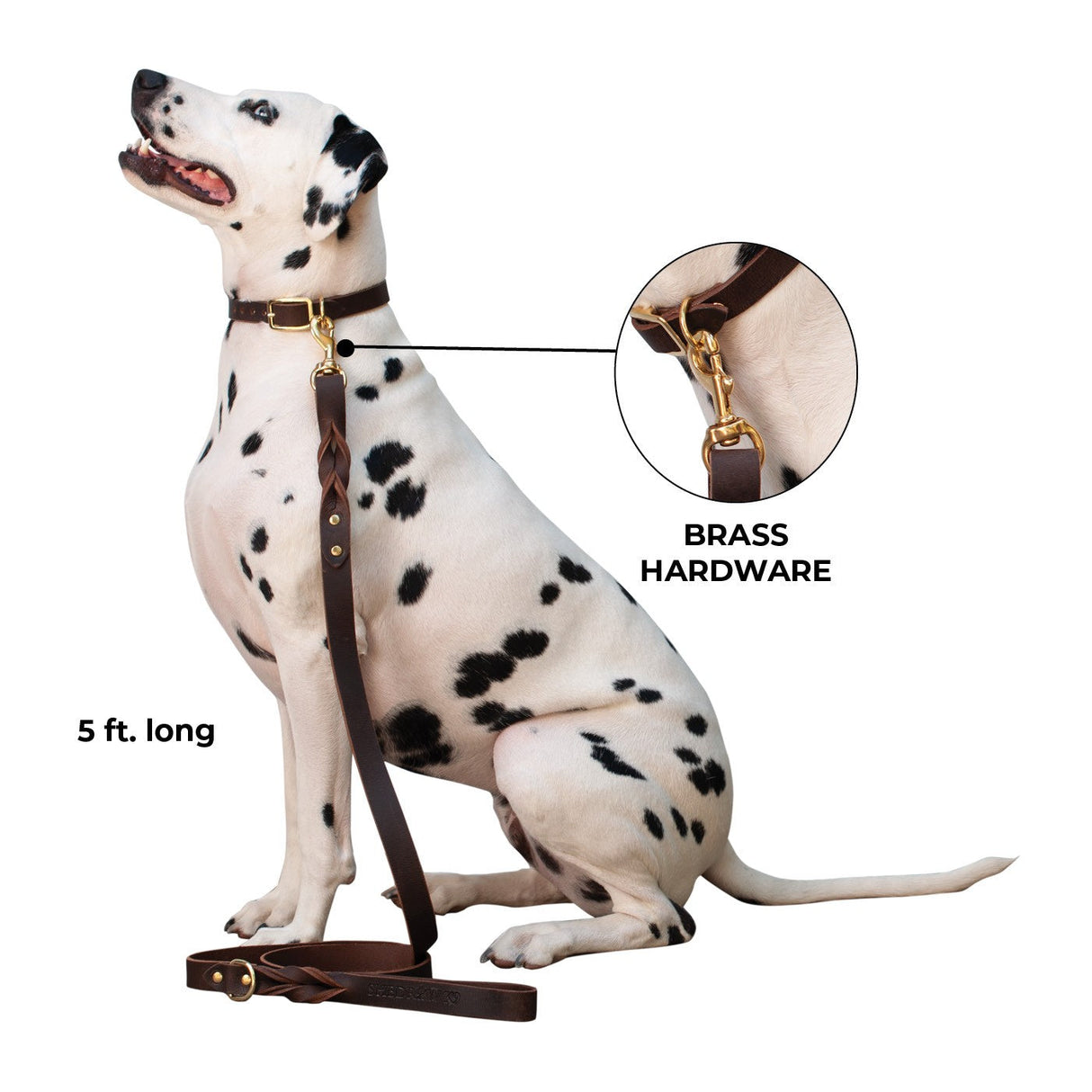 Shedrow K9 Bristol Twisted Leather Leash 5 ft.