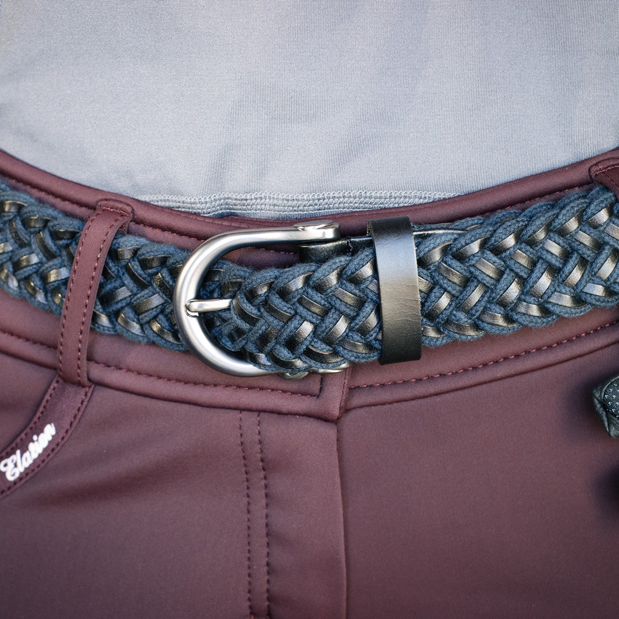 Cinto Braided Leather & Rope Belt