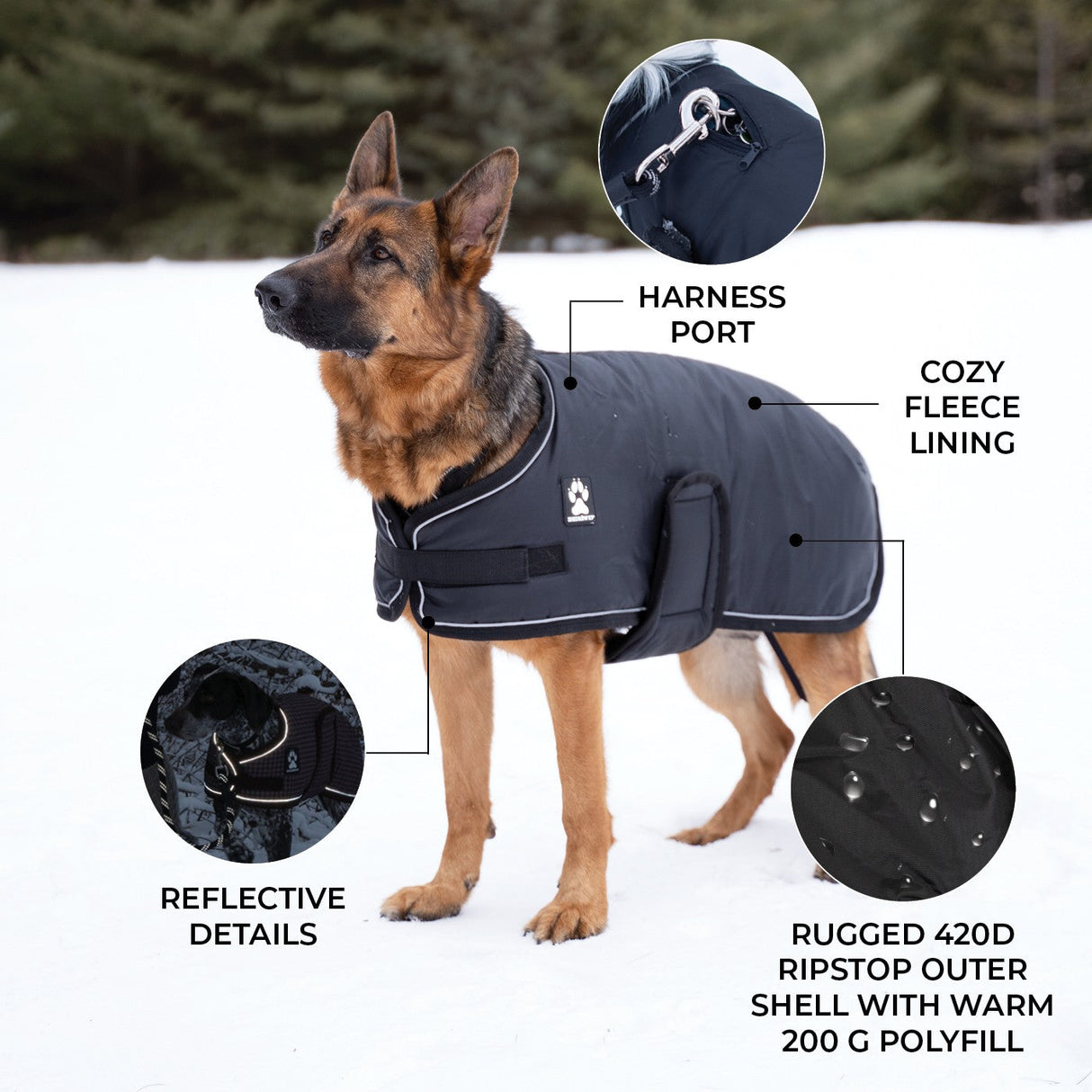 Shedrow K9 Vail Dog Coat