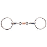 EvoEq Double Jointed Loose Ring Snaffle Bit W/ Copper Roller