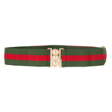 Cinto By Unbelts Hunter Tri-Stripe W/ Gold Buckle