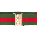 Cinto By Unbelts Hunter Tri-Stripe W/ Gold Buckle