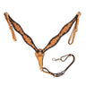 Royal King Flared Two Tone Floral Cowhide Breast Collar