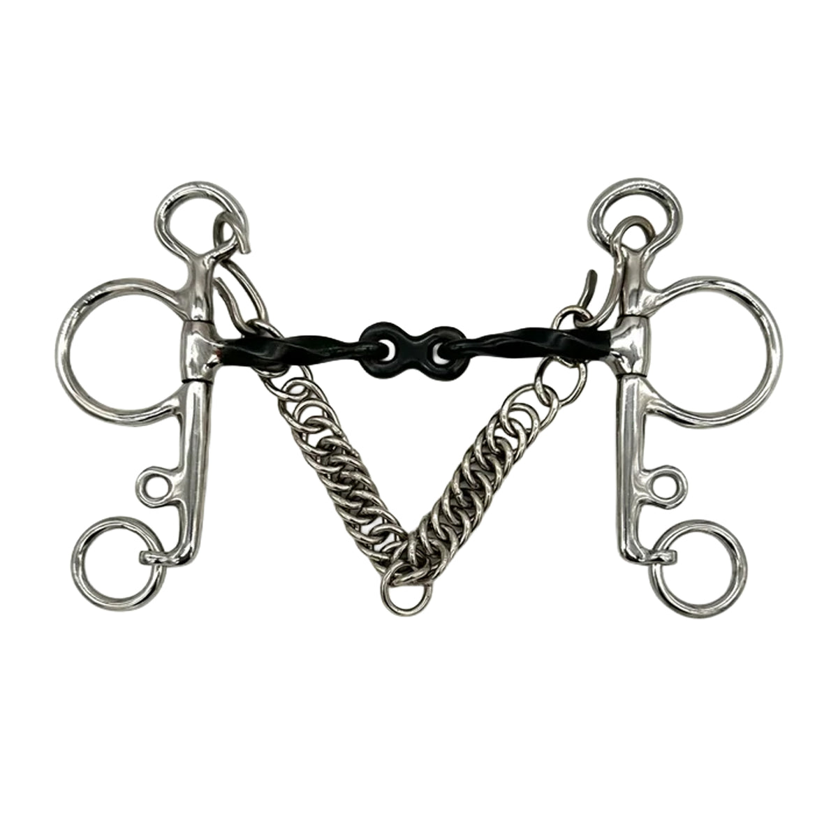 AJR Pelham Sweet Iron Twisted Double Jointed Bit