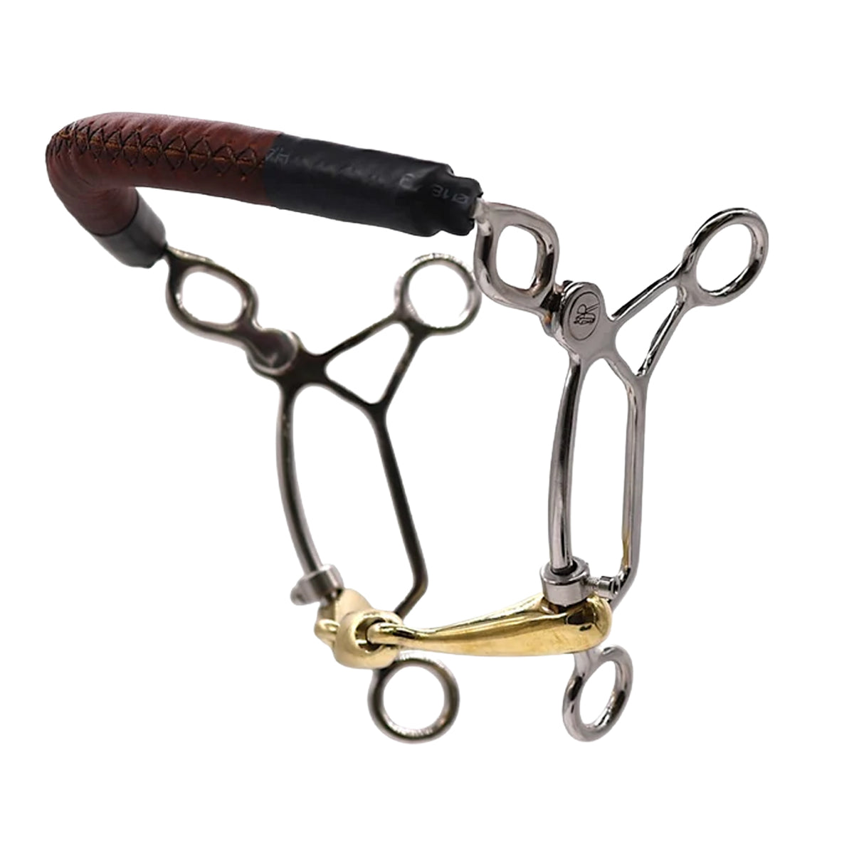 AJR Short Shank Golden Double Jointed Hacka-Bit W/ Leather Covered Nose