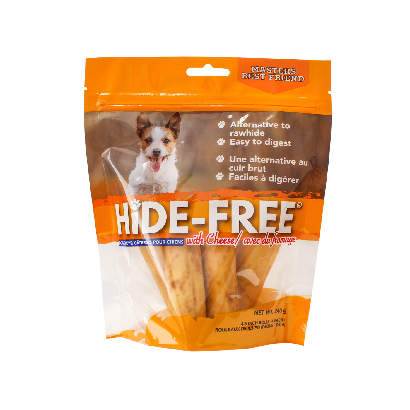 Masters Best Friend Cheese Hide Free Rolls 4-5 In. - 4 Pack