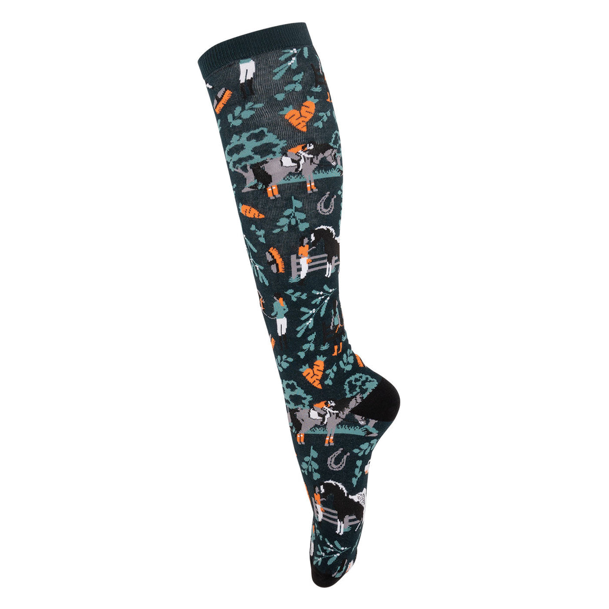 Four White Socks Botanical Garden Schooling Knee High Socks