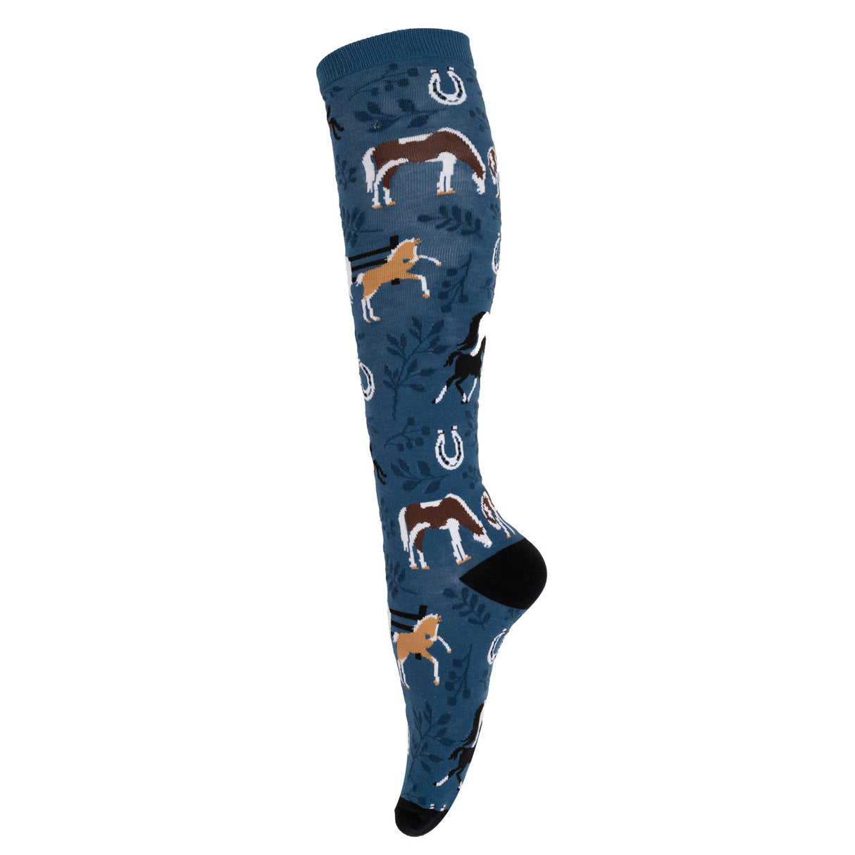 Four White Socks Frisky Foals Knee High Socks