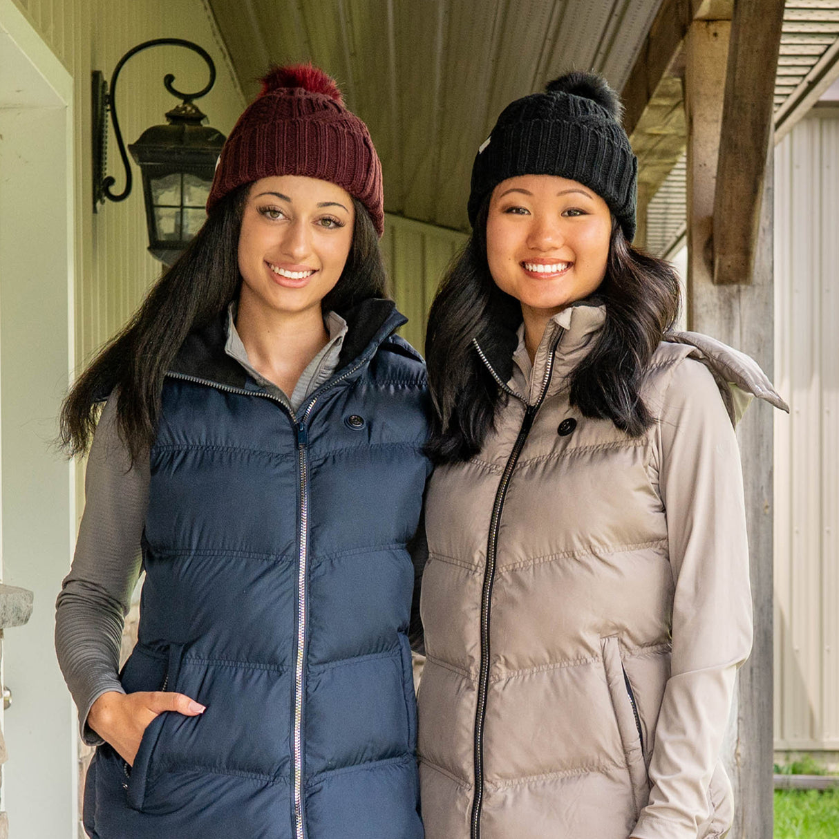 Cinto Cable Knit Pom Pom Toque