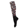 Four White Socks Dark Blooms Boot Socks