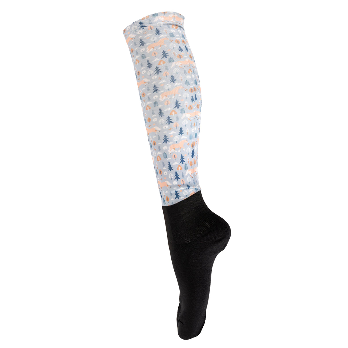 Four White Socks Winter Forest Boot Socks