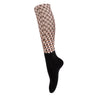 Four White Socks Pony Print Boot Socks