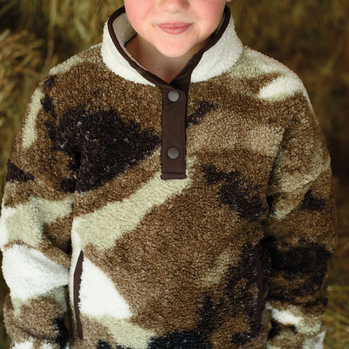Aerion Printed Sherpa Pullover - Kids'