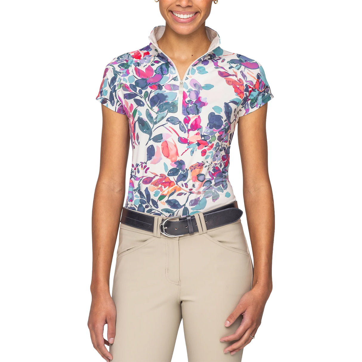 Kastel Denmark Cap Sleeve Print Shirt