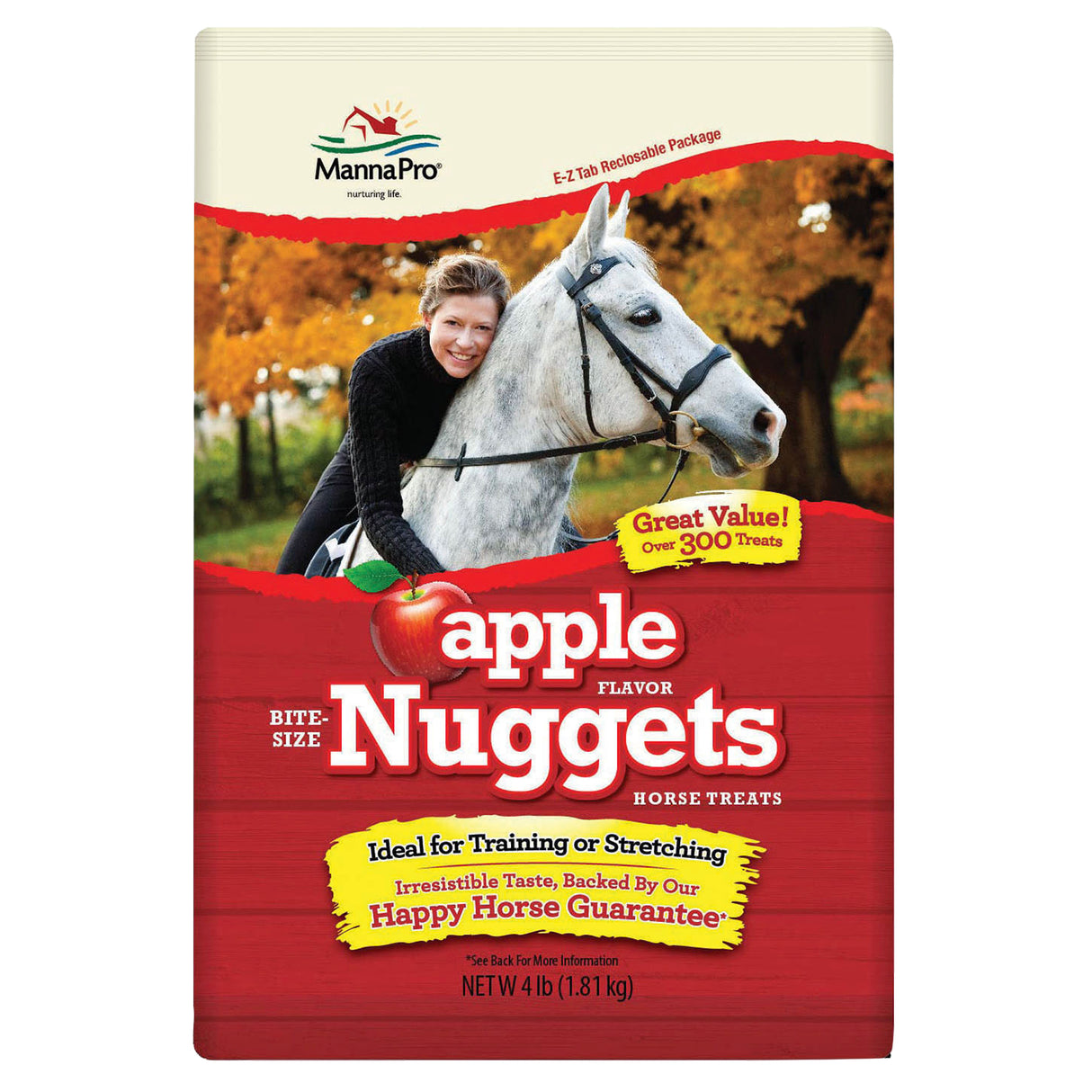 Manna Pro Bite Size Apple Nuggets Horse Treats 4 lb.