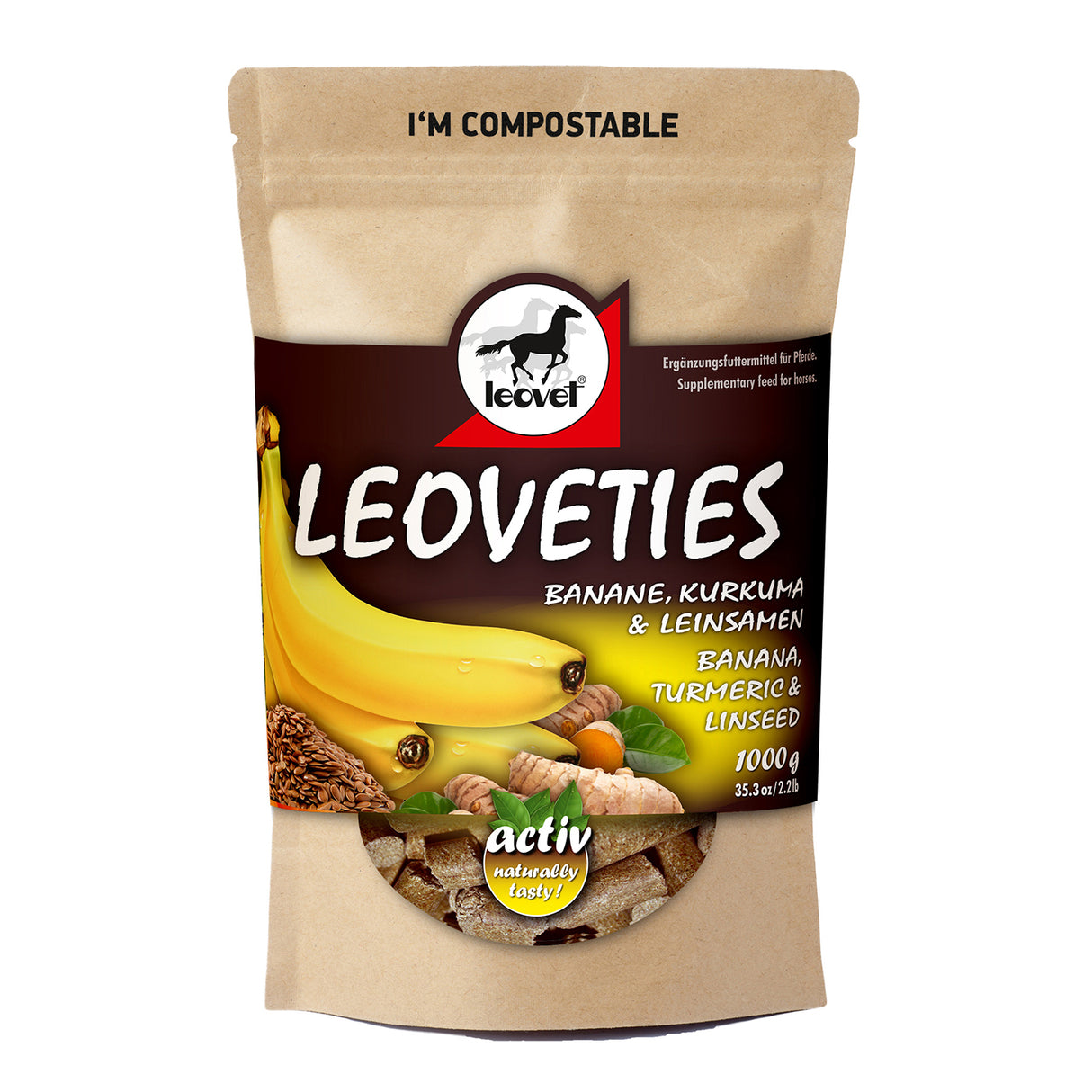 Leoveties Bananas, Turmeric & Linseed Treats 2.2 lb.