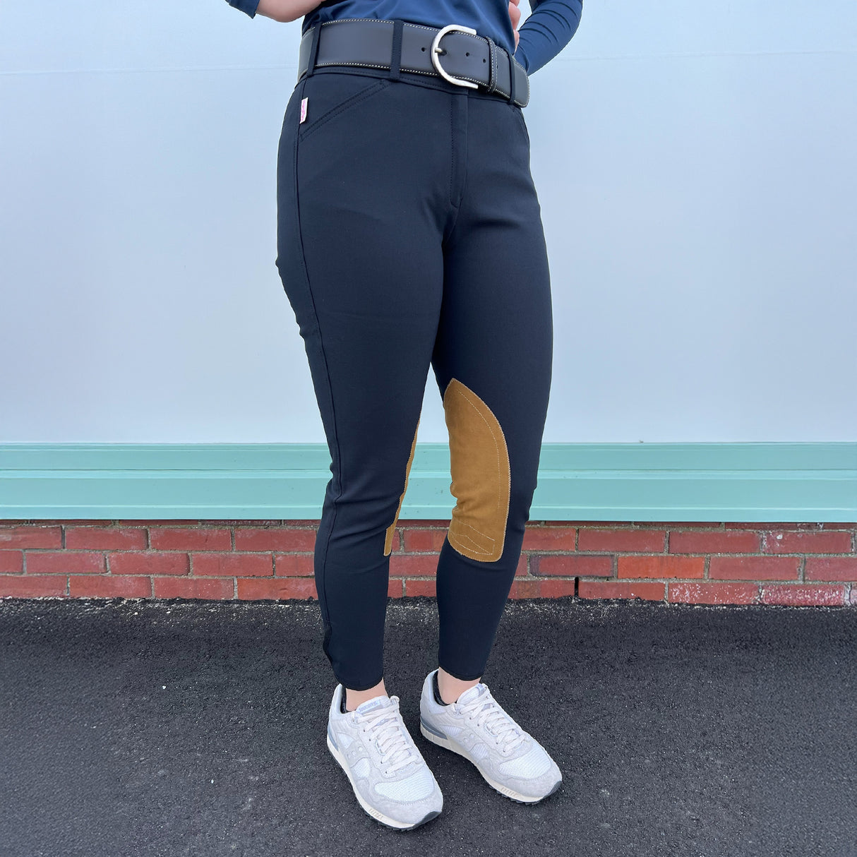 Tailored Sportsman Vintage Knee Patch Mid-Rise Breech W/ Velcro Bottom