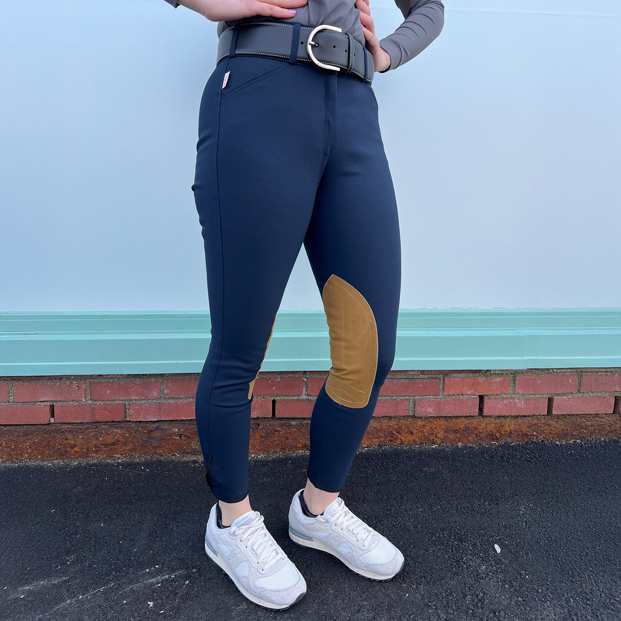 Tailored Sportsman Vintage Knee Patch Mid-Rise Breech W/ Velcro Bottom