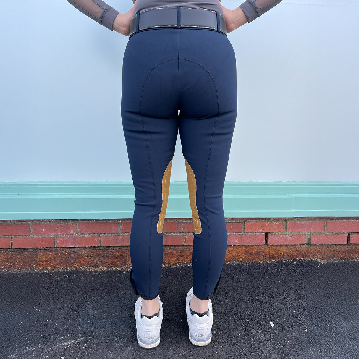 Tailored Sportsman Vintage Knee Patch Mid-Rise Breech W/ Velcro Bottom