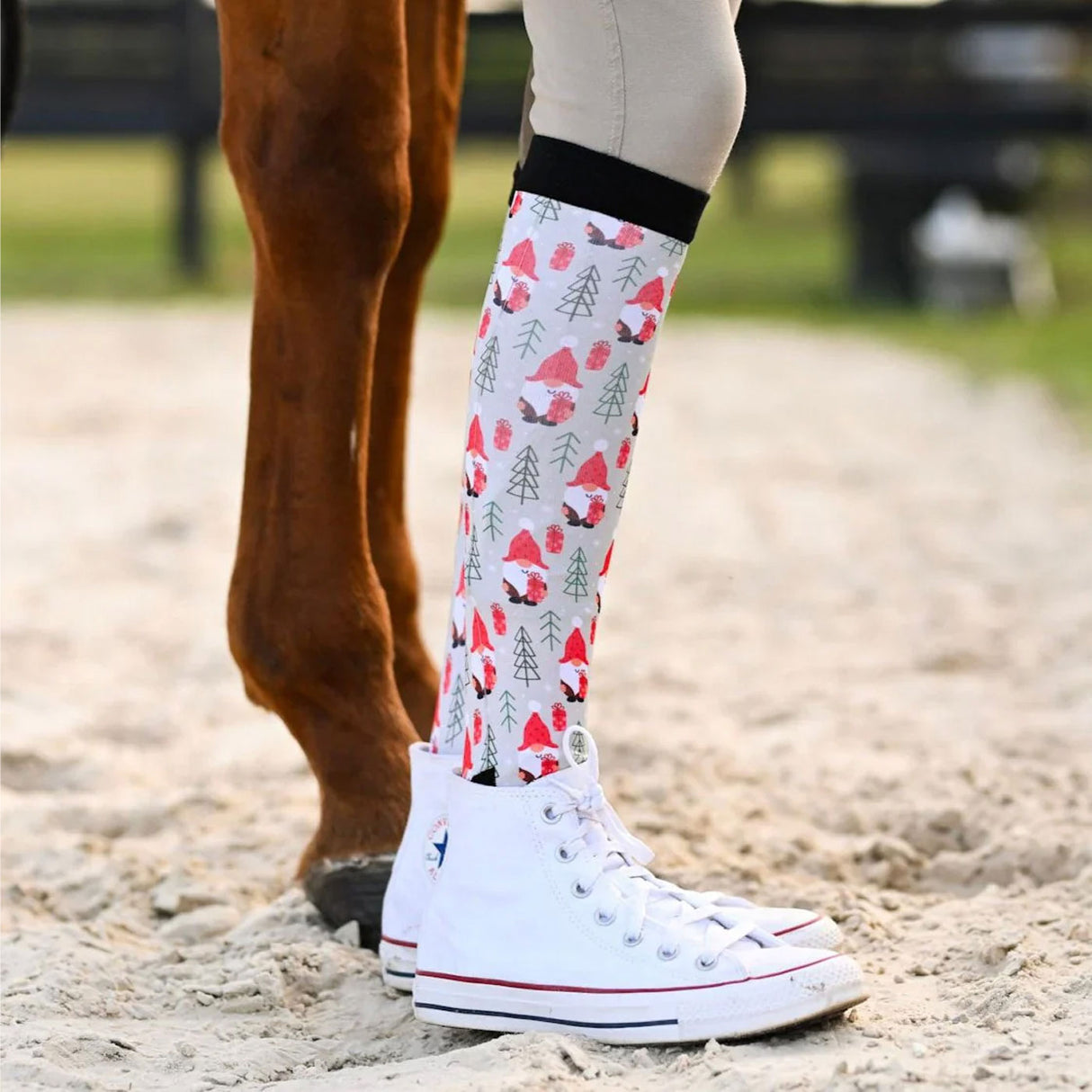 Dreamers & Schemers Holiday The Gnome Knows Boot Socks