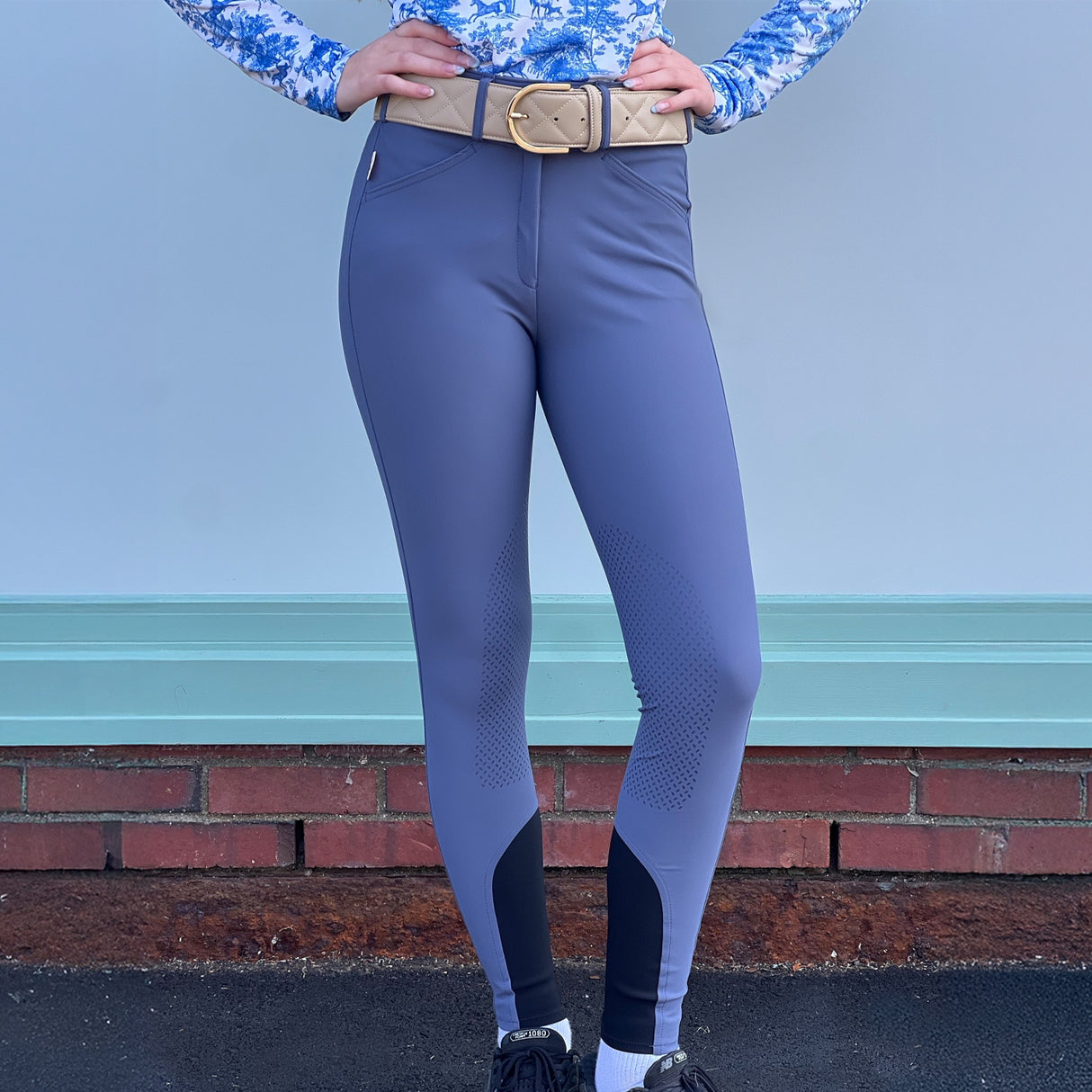 Tailored Sportsman Lightweight Technical Mid-Rise Silicone Knee Patch Breech