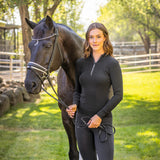 Kastel Denmark Quarter Zip Pullover Sweater W/ Crystal Zipper