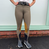 Tailored Sportsman Lightweight Technical Mid-Rise Suede Knee Patch Breech