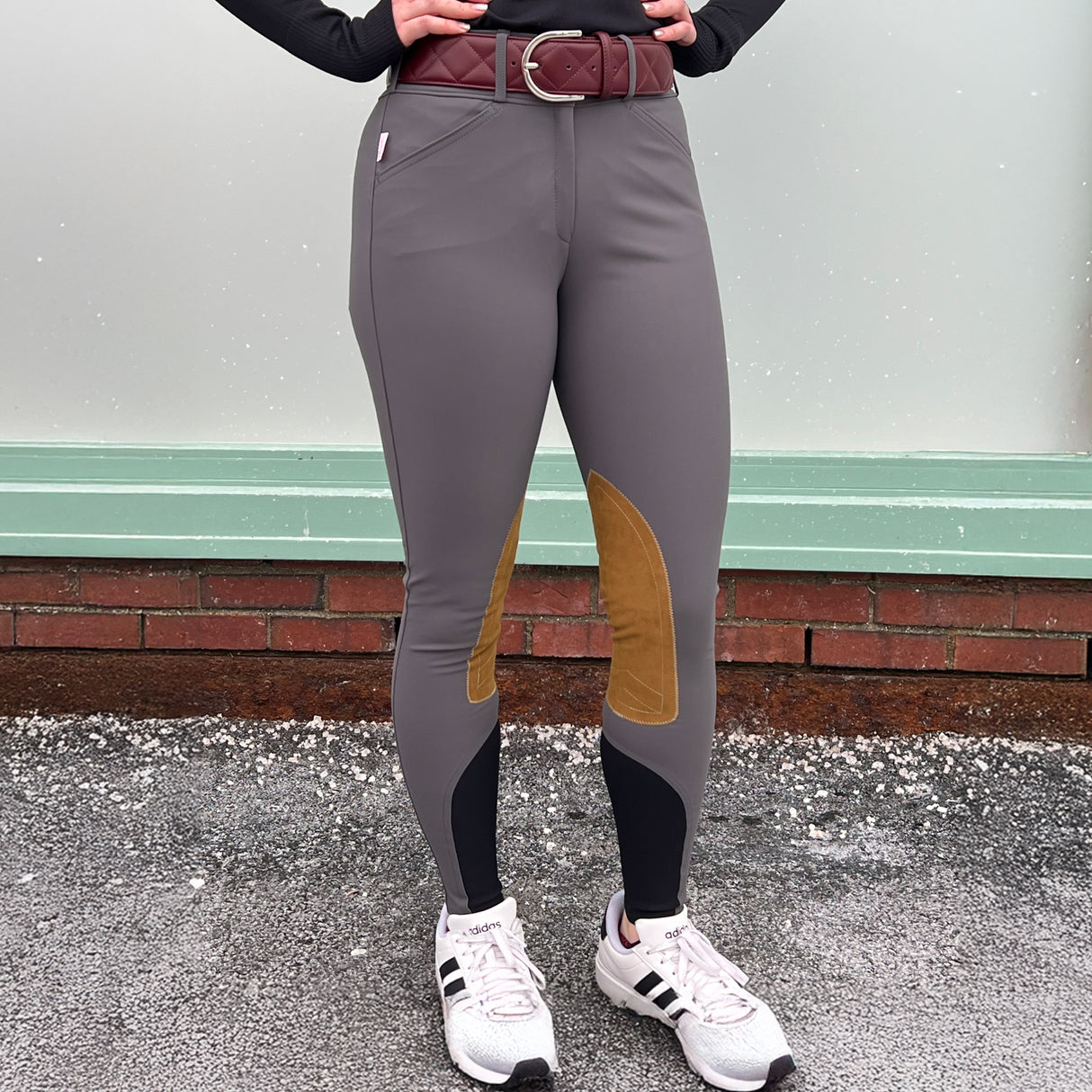 Tailored Sportsman Lightweight Technical Mid-Rise Suede Knee Patch Breech