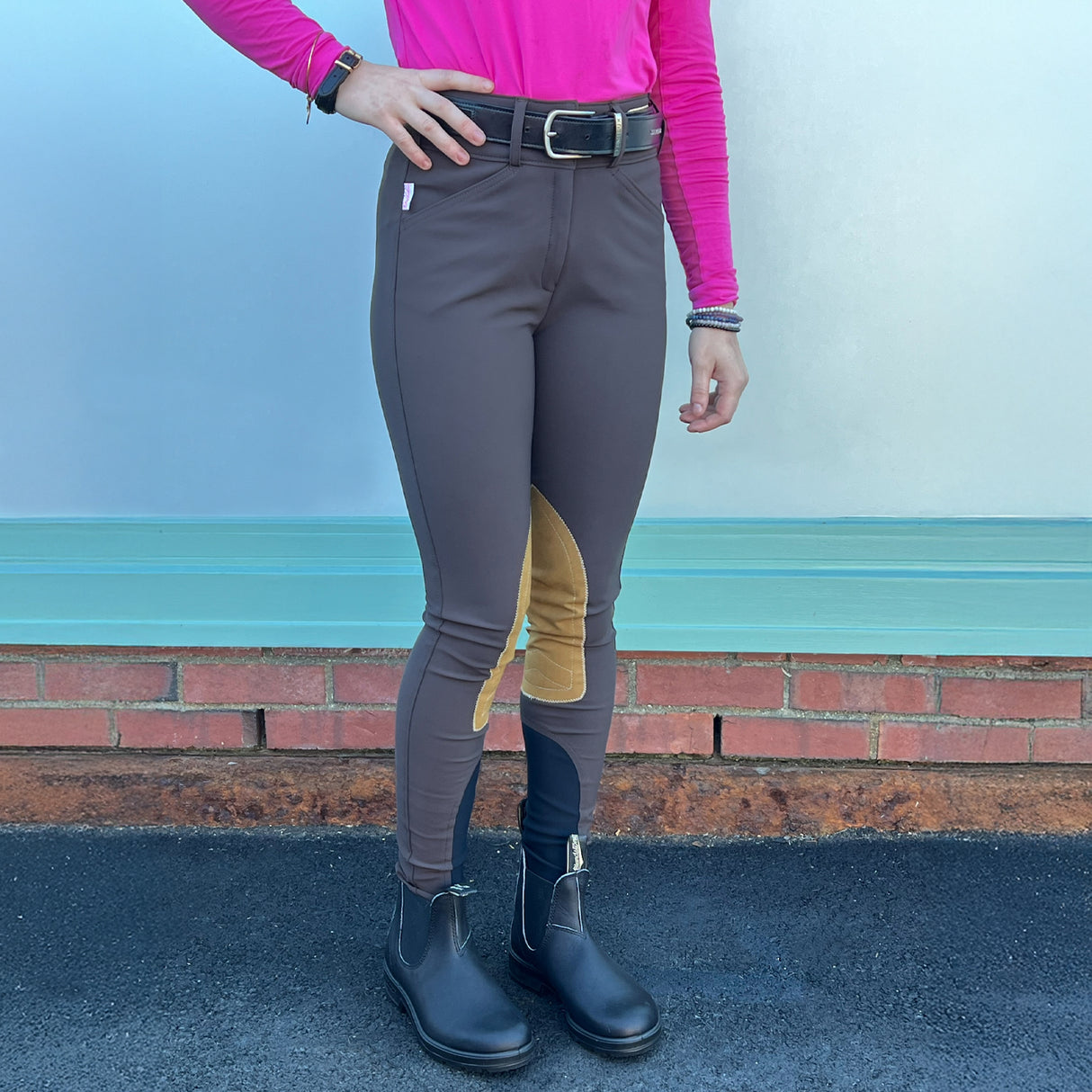 Tailored Sportsman Lightweight Technical Mid-Rise Suede Knee Patch Breech
