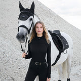 LeMieux Aspen Houndstooth Quarter Zip Top