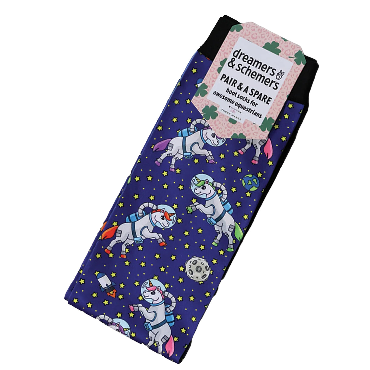 Dreamers & Schemers Unicorns In Space Boot Socks