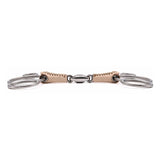 Jake Adams 2-Ring Elevator Double Jointed Leather Bit W/ Lozenge