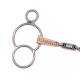 Jake Adams 2-Ring Elevator Double Jointed Leather Bit W/ Lozenge
