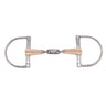Jake Adams Dee Ring Double Jointed Leather Bit W/ Lozenge