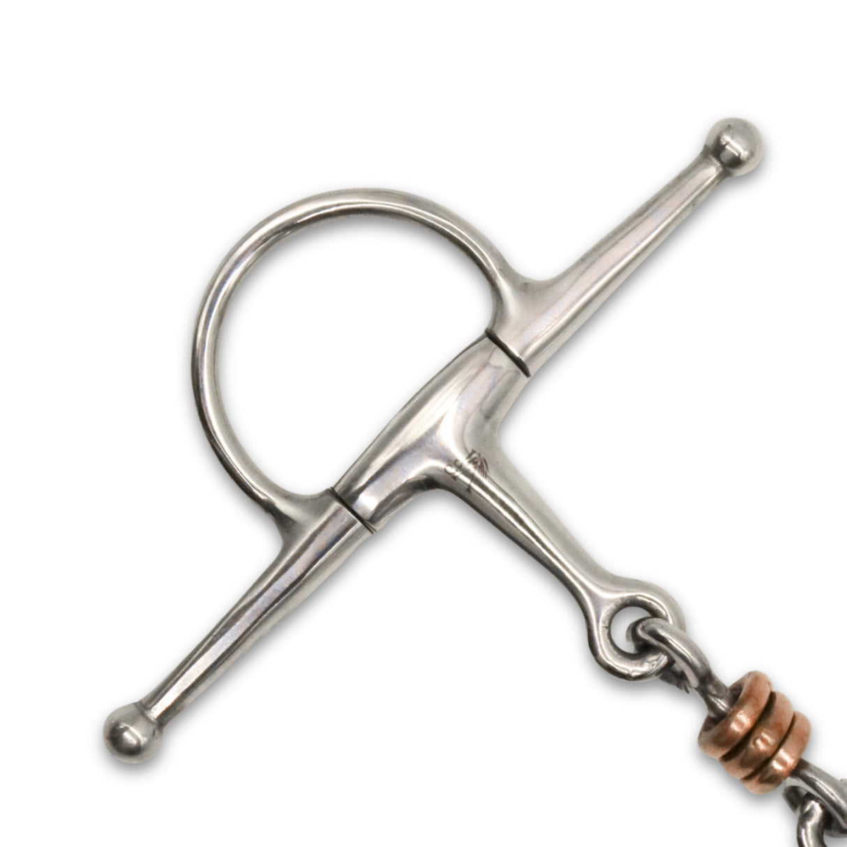 Jake Adams Full Cheek Double Jointed Bit W/ Triple Copper Roller
