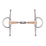 Jake Adams Full Cheek Double Jointed Leather Bit W/ Lozenge