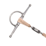 Jake Adams Full Cheek Double Jointed Leather Bit W/ Lozenge