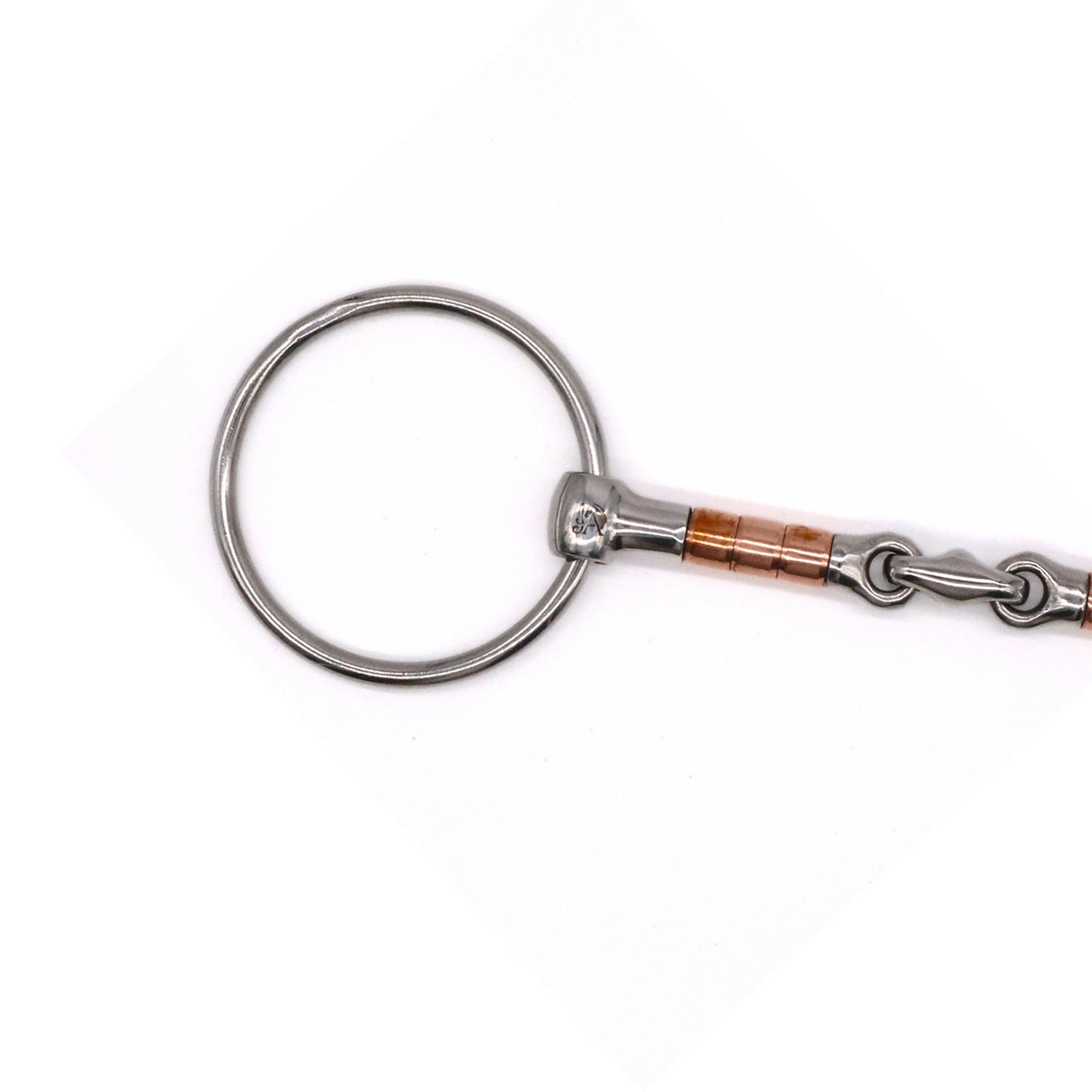 Jake Adams Loose Ring Copper Roller Double Jointed Elliptical Bit