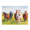 Ink on Paper Horses Painting Birthday Card