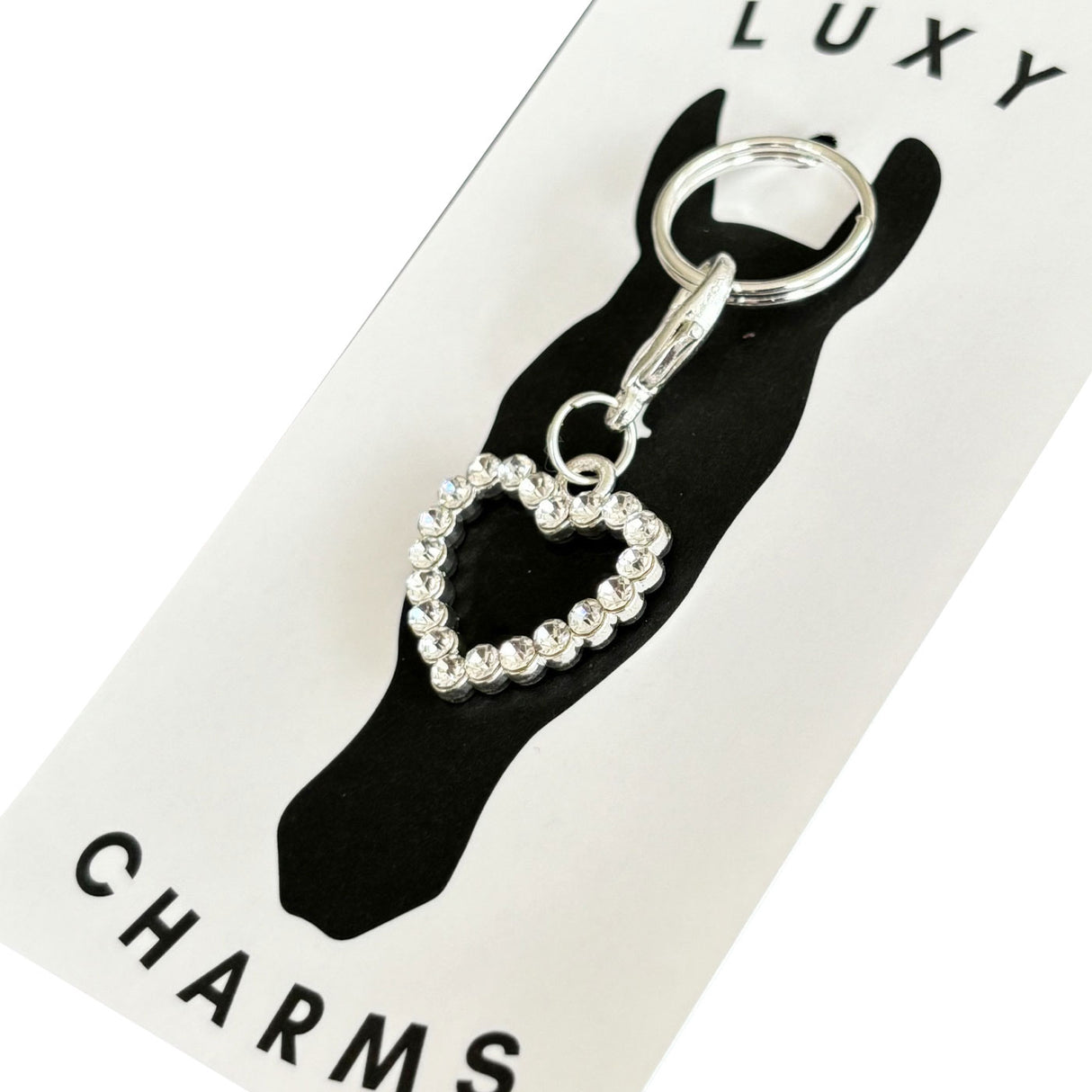 Luxy Rhinestone Heart Charm