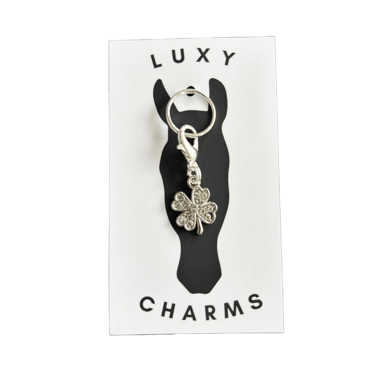Luxy Charms Crystal Four Leaf Clover Tack Charm
