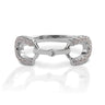 Kelly Herd Clear Stones Horseshoe Bit Ring