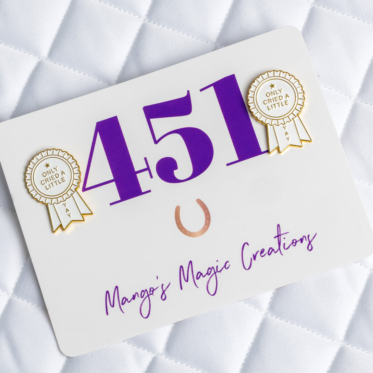 Mango's Magic Cried Ribbon Number Pins