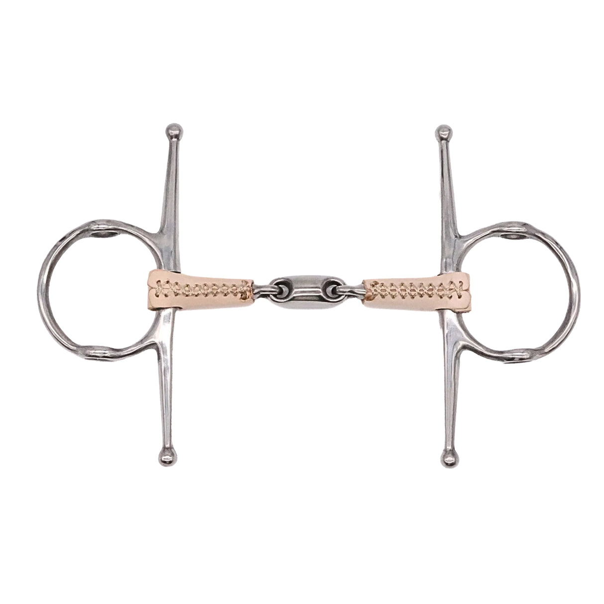 Jake Adams Full Cheek Nelson Gag Double Jointed Leather Bit W/ Lozenge