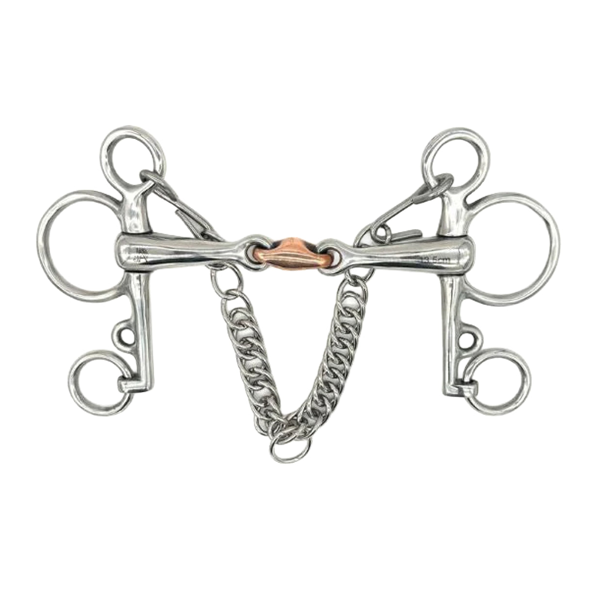 Jake Adams Pelham Double Jointed Bit W/ Copper Lozenge